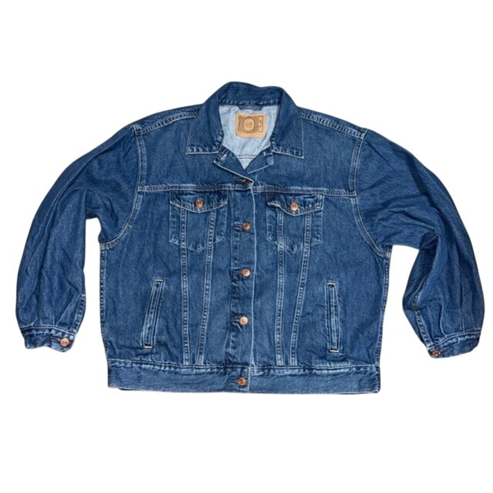 Gap Doen Denim Jacket Barrel Balloon Sleeve Medium Indigo Blue Medium - Picture 3 of 11